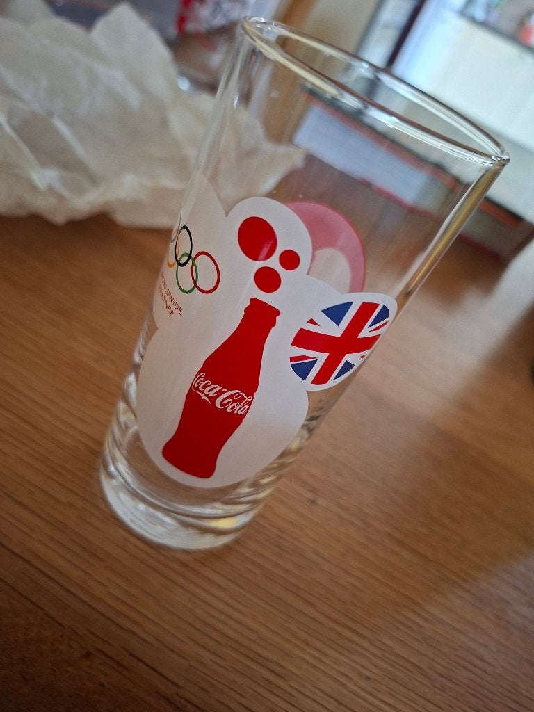glas coca cola Olympische spelen, Ophalen of Verzenden, Zo goed als nieuw, Gebruiksvoorwerp