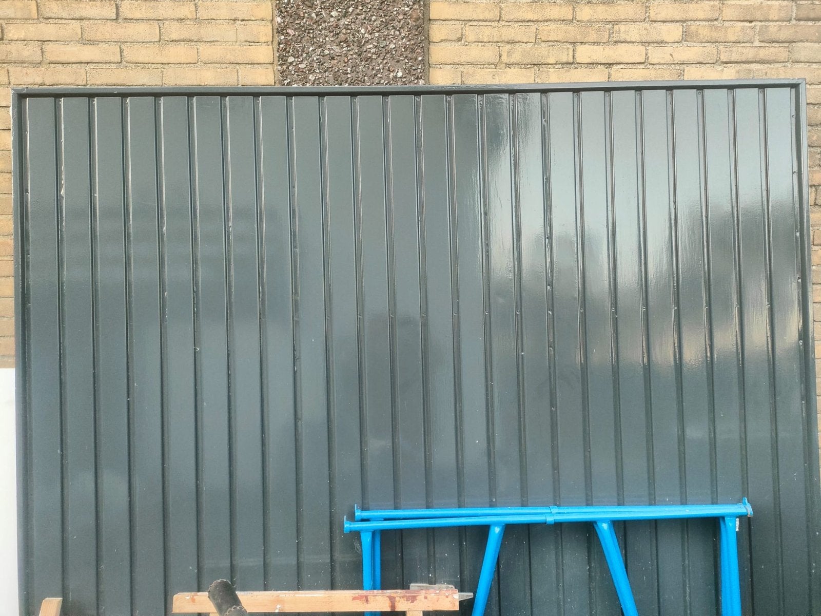 Stalen Garagedeur - Stahl-Schanz - 230x210 cm, Doe-het-zelf en Verbouw, Deuren en Horren, Ophalen, Gebruikt, 120 cm of meer, Garagedeur