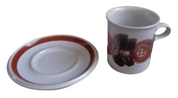 Arabia Finland Anemone Rosmarin kop en schotel vintage, Huis en Inrichting, Keuken | Servies, Coolsingel 104, 3011 AG Rotterdam, Netherlands