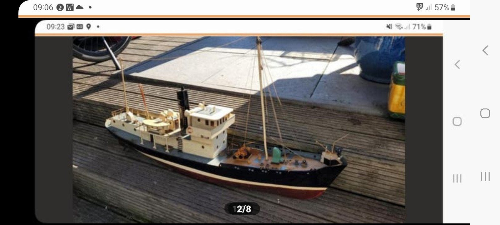 Vissersboot statisch model, Hobby en Vrije tijd, Modelbouw | Boten en Schepen, Ophalen