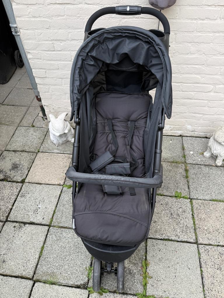 Hauck Citi Neo II buggy - compact inklapbaar - Caviar/ Stone, Kinderen en Baby's, Buggy's, Ophalen, Zo goed als nieuw, Overige merken