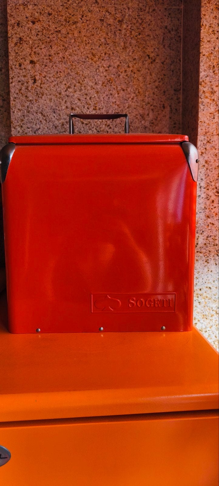 Vintage Sogeti metalen koelbox – Retro jaren '70/'80 – Origi, Ophalen of Verzenden
