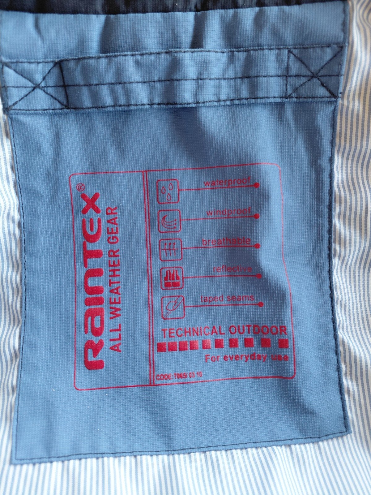 Raintex All Weather Gear jas - Maat L, Maat 52/54 (L), Blauw, Ophalen of Verzenden, Raintex