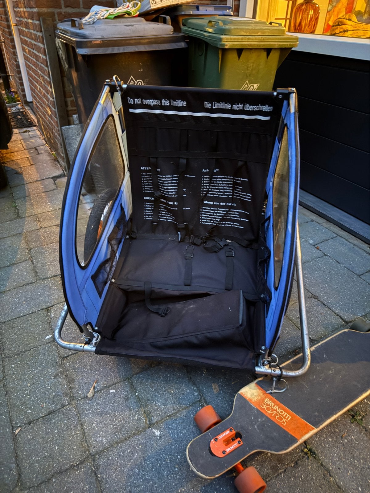 Degelijke gebruikte fietskar voor 2 kinderen, Ophalen, Gebruikt, Kinderkar, 40 tot 60 kg