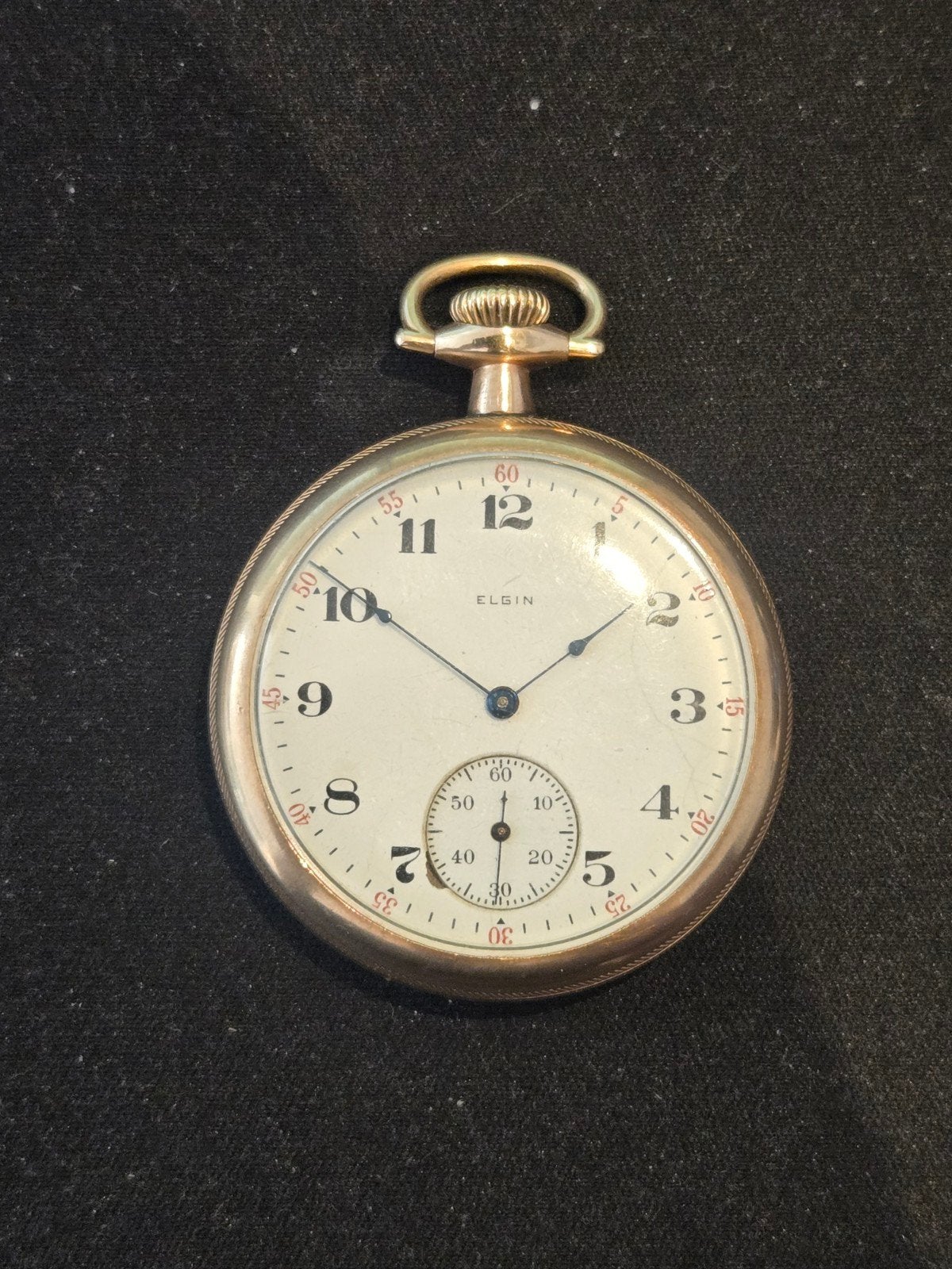 Antiek gouden Elgin Zakhorloge - 1919, Ophalen of Verzenden, Goud, Overige typen