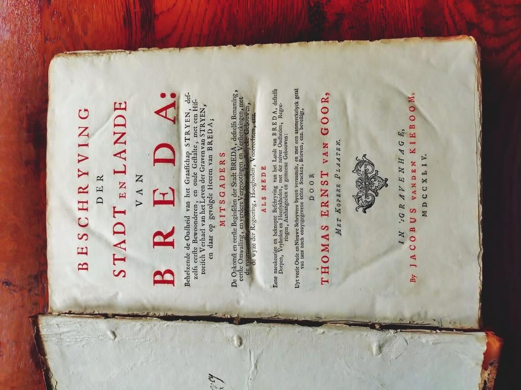 1744: Beschryving der Stadt en Lande van Breda, Boeken, Geschiedenis | Stad en Regio, Gelezen, Ophalen of Verzenden