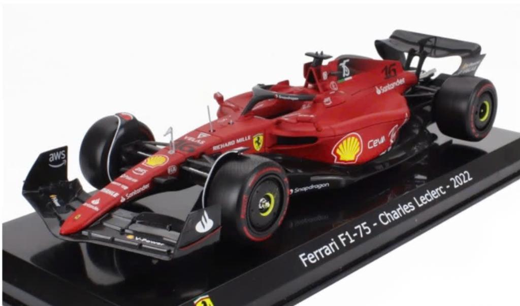 Ferrari F1 75 Charles Leclerc 2022 schaal 1/24 grandes # 1, Verzenden, Nieuw, Auto, Bburago