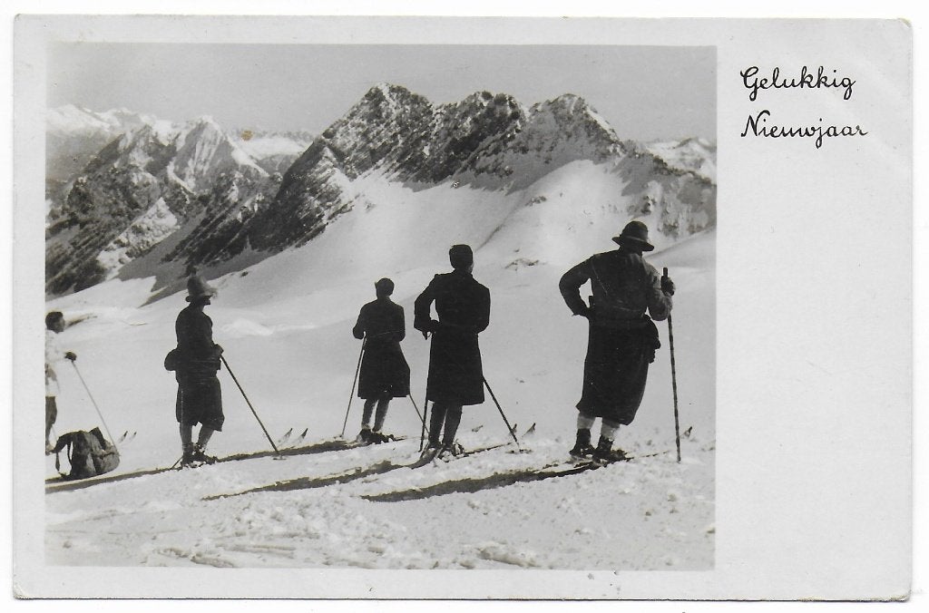 Gelukkig Nieuwjaar Ansichtkaart Uit 1933 (B6665, Verzamelen, Ansichtkaarten | Themakaarten, Ophalen of Verzenden, 1940 tot 1960