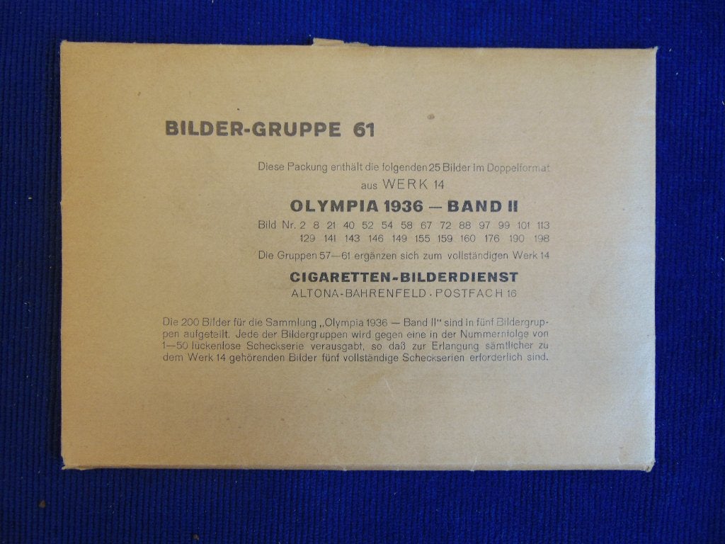 originele foto's/chromo's plaatjesalbum OlympiaBerlijn 1936 , Ophalen of Verzenden, Nieuw, Plaatjesalbum