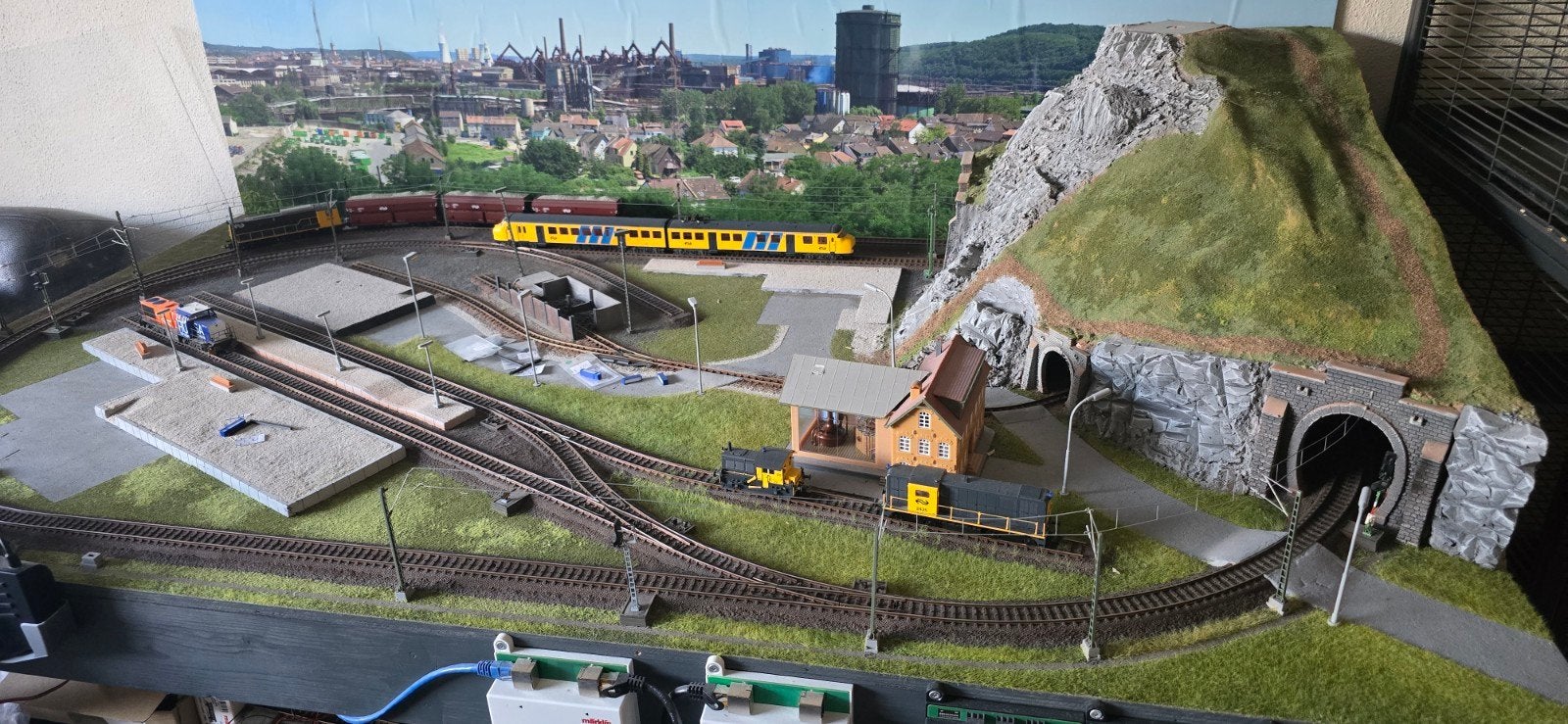 Complete modelbaan cq treinbaan Märklin C-rails 160x80, Ophalen, Wisselstroom, Gebruikt, Overige typen
