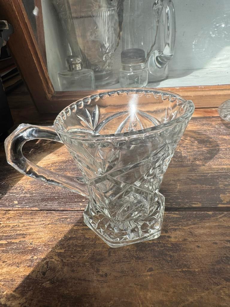 Glazen kan met patroon, Antiek en Kunst, Antiek | Glas en Kristal, Ophalen of Verzenden