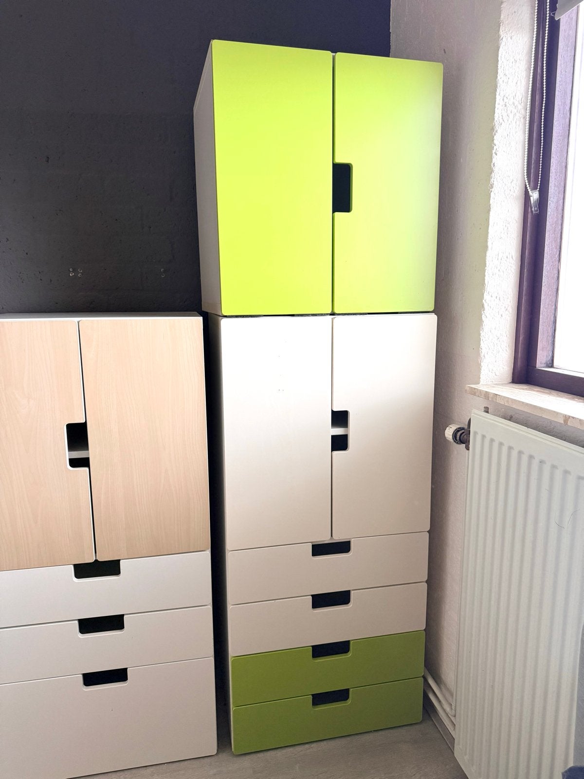 IKEA Stuva kinder kasten - wit/groen, Ophalen, Gebruikt, 200 cm of meer, 50 tot 100 cm