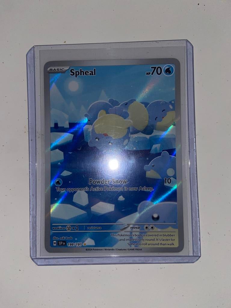 Pokémon TCG Spheal Full Art Kaart 199/191 SSP EN, Hobby en Vrije tijd, Verzamelkaartspellen | Pokémon, Zo goed als nieuw, Losse kaart