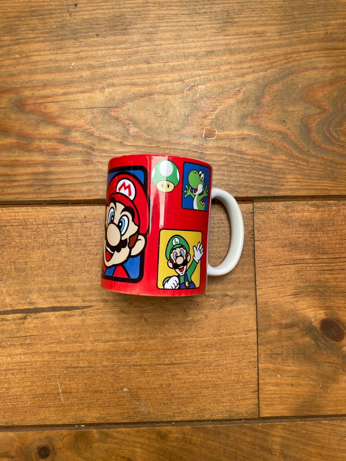 Super Mario Bros. Mok - Vintage Gaming Cup, Vintage, Ophalen of Verzenden, Zo goed als nieuw, Rood