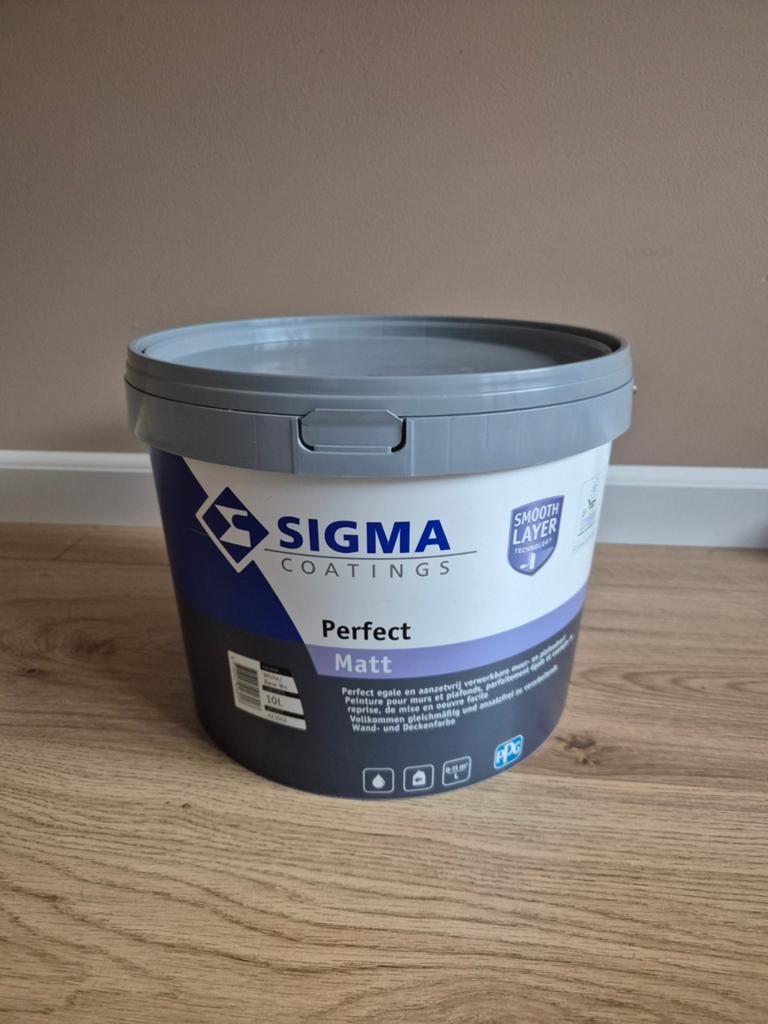 Sigma Perfect matt, Doe-het-zelf en Verbouw, Ophalen, Wit, Nieuw, Verf