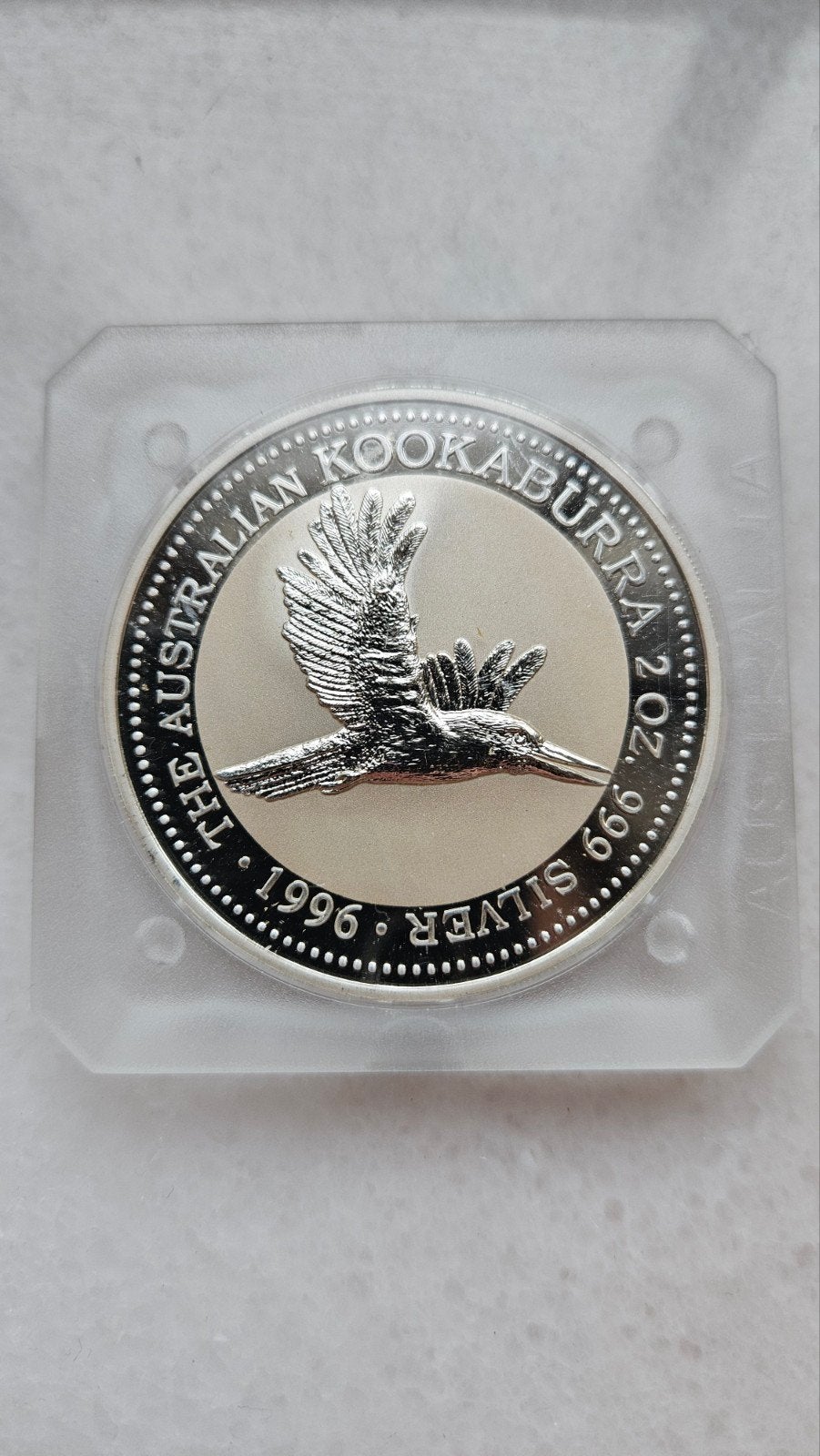 2 ounce kookaburra 1996, Postzegels en Munten, Ophalen of Verzenden, Zilver