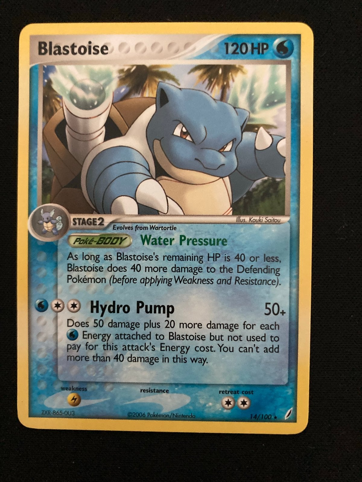Blastoise 14/100, Ophalen of Verzenden, Gebruikt, Losse kaart