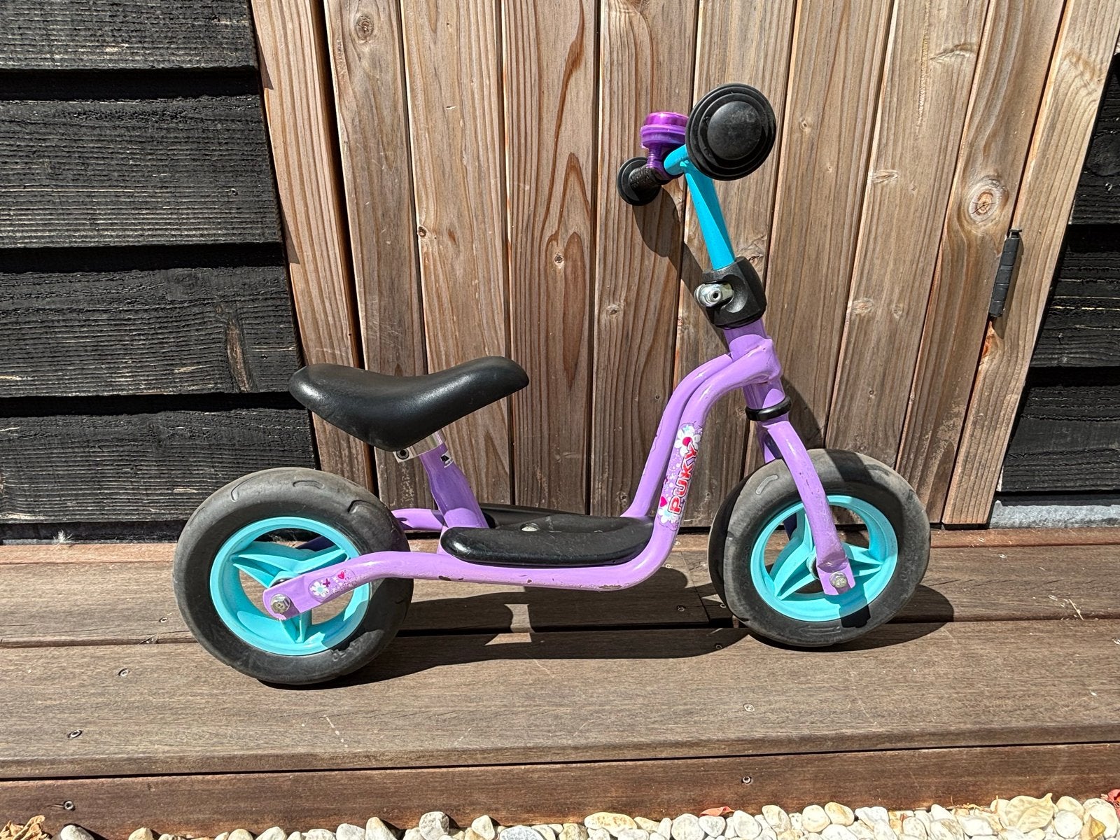 Puky loopfiets paars met blauwe accenten, Ophalen, Gebruikt, Minder dan 16 inch