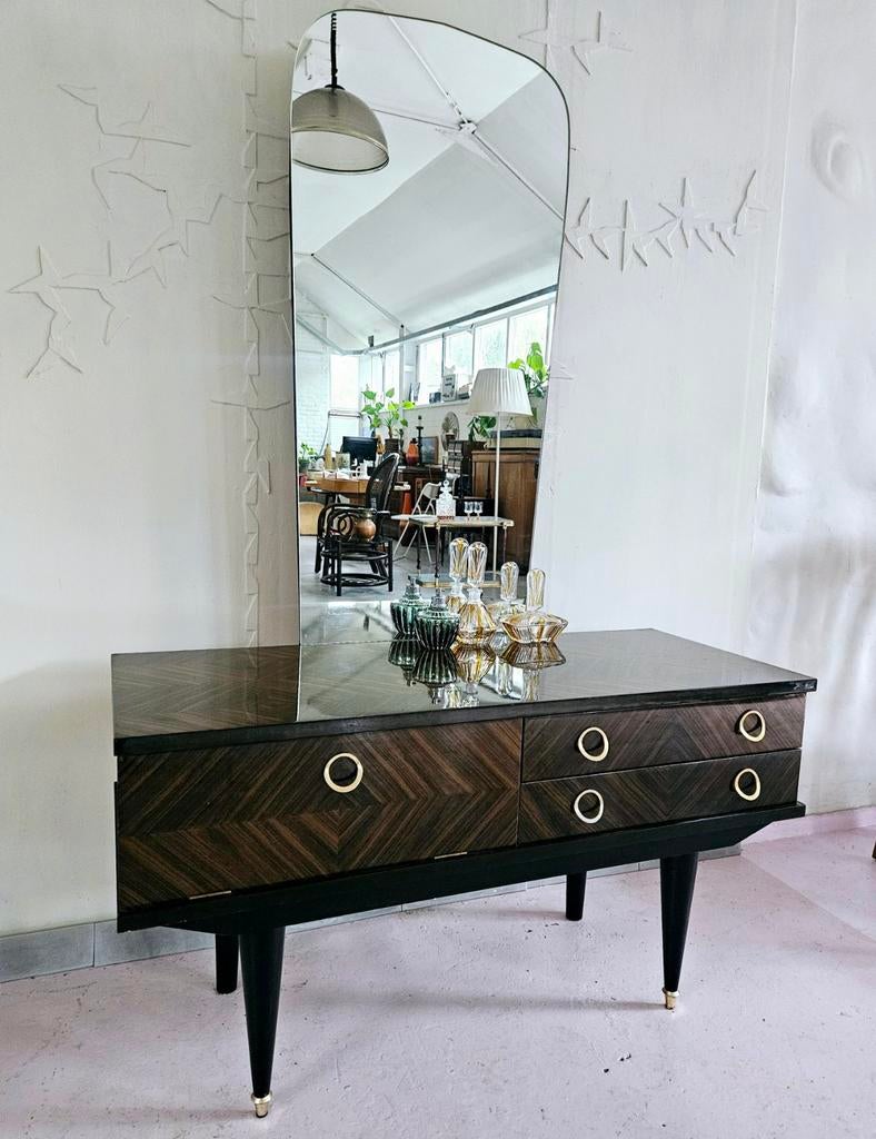 Vintage vanity kaptafel, Huis en Inrichting, Tafels | Kaptafels, Ophalen, Gebruikt, 50 tot 100 cm, Minder dan 100 cm