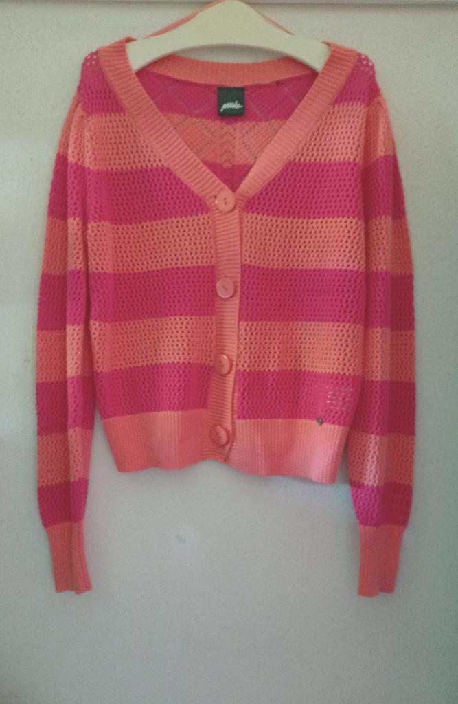 Poools kleurig gebreid vest M / 40, Maat 38/40 (M), Ophalen of Verzenden, Zo goed als nieuw, Roze