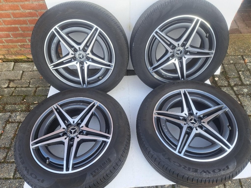 origineel 19 Inch AMG Velgenset Mercedes EQC N293, Auto-onderdelen, Banden en Velgen, Gebruikt, Velg(en), 235 mm, Terreinwagen