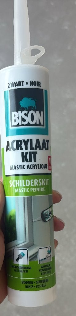 Bison Acrylkit zwart zgan, Minder dan 4 cm, Overige materialen, Ophalen of Verzenden, Zo goed als nieuw
