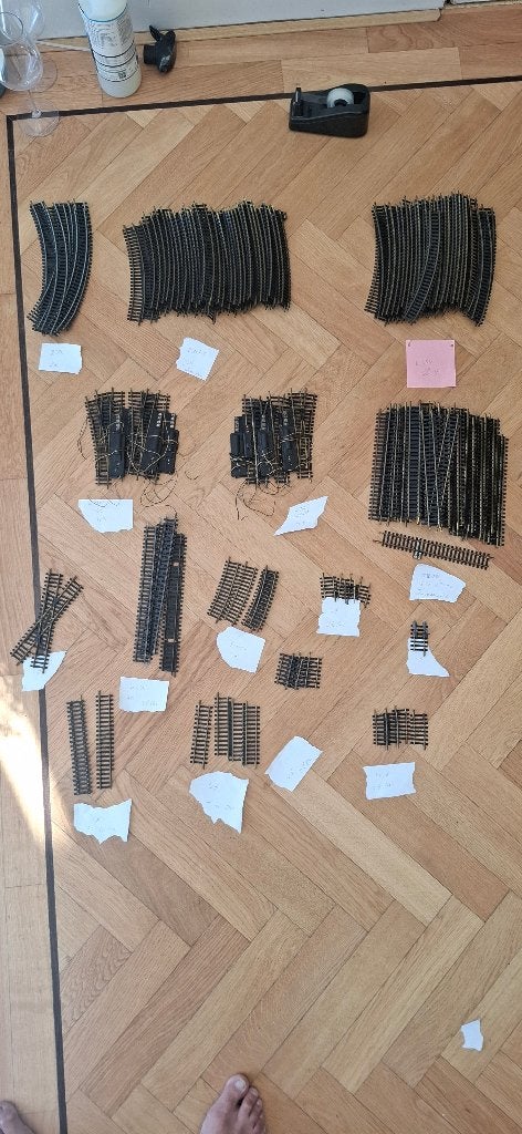 Fleischmann rails / 161 stuks, Gebruikt, Gelijkstroom, Fleischmann, Rails
