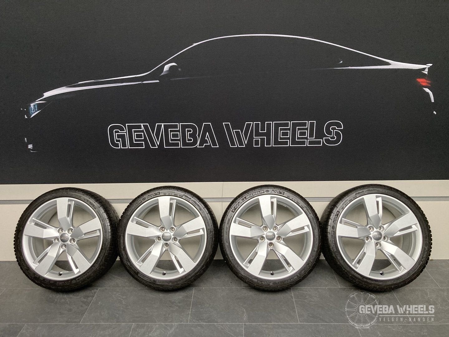 19” originele Audi A4 B8 B9 velgen + winterbanden 5x112, 19 inch, -, -, Banden en Velgen