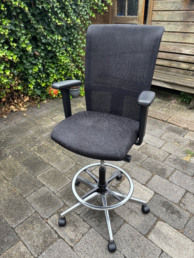 Interstuhl baliestoel - zwart - verstelbaar 59-77cm, Ophalen, Gebruikt, Zwart, Bureaustoel