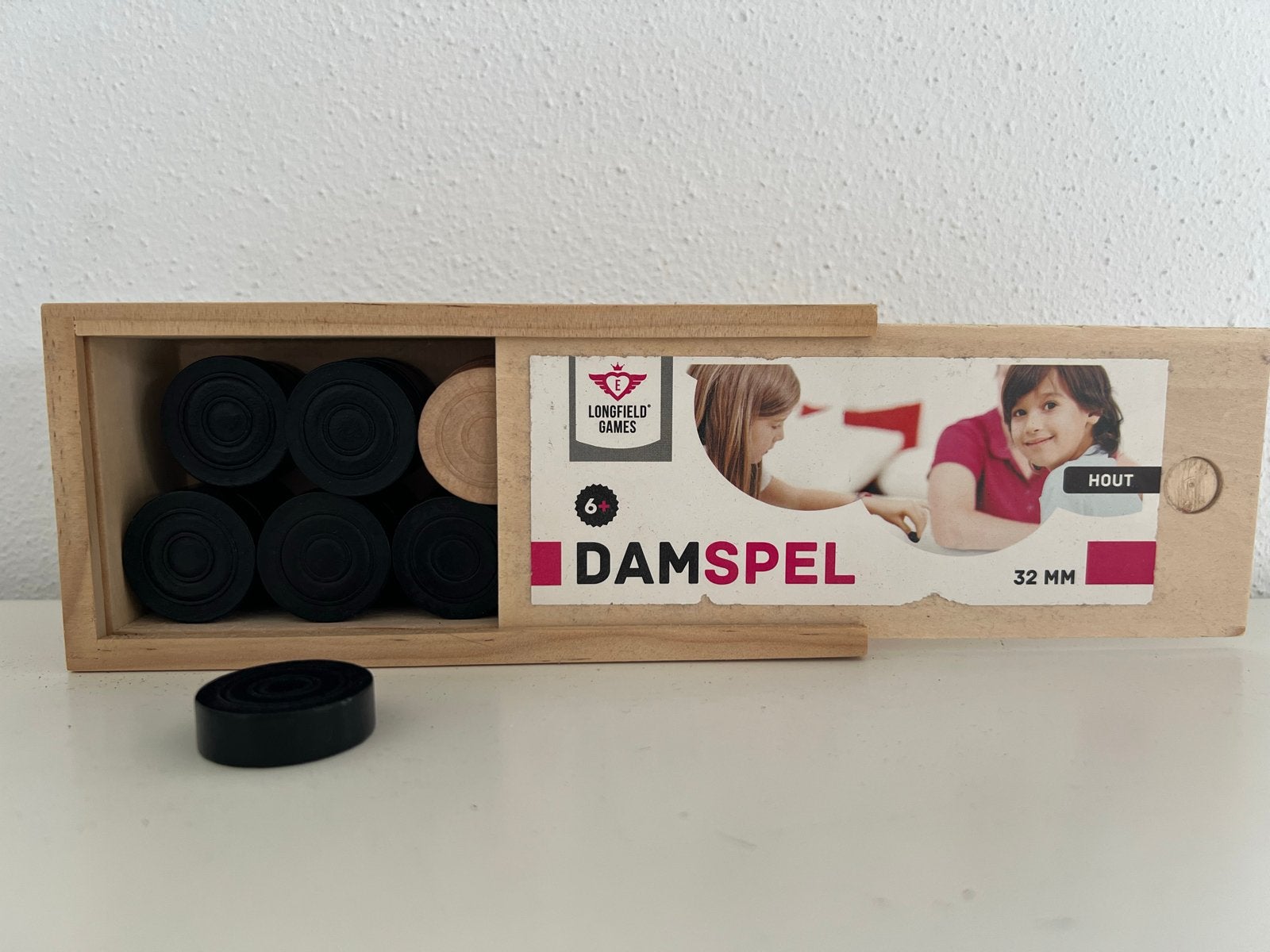 Damstenen, Hobby en Vrije tijd, Gezelschapsspellen | Bordspellen, Een of twee spelers, Ophalen of Verzenden, Zo goed als nieuw
