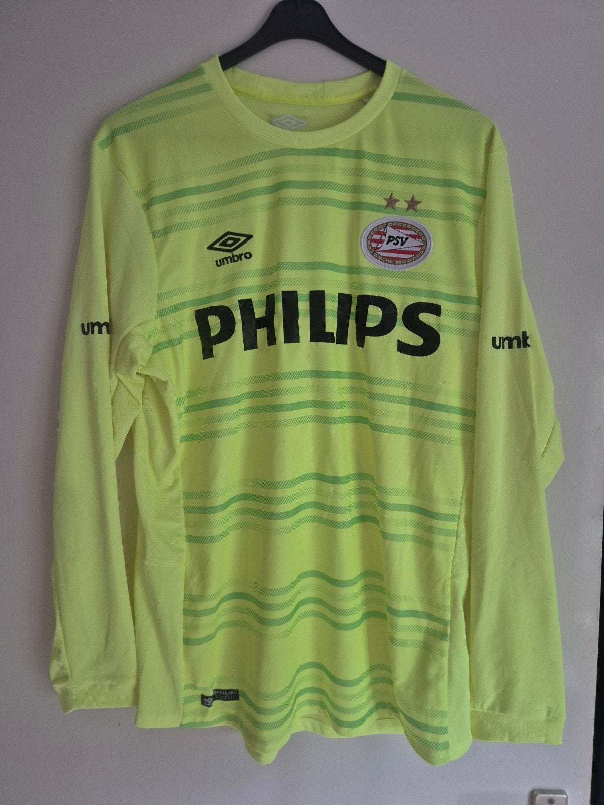 PSV Umbro keepershirt Pasveer gesigneerd maat L, Ophalen of Verzenden, Zo goed als nieuw, Shirt