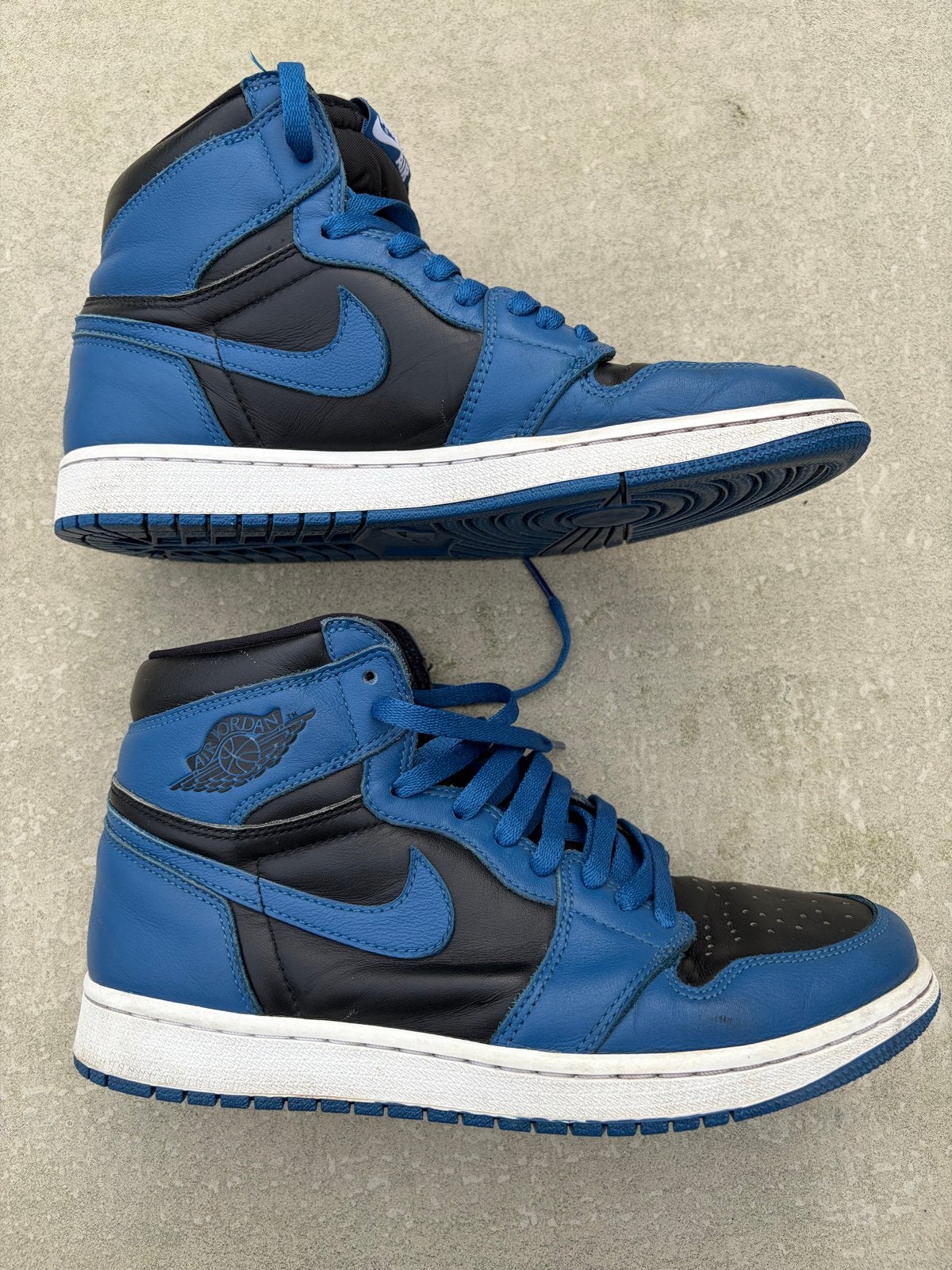 Nike Air Jordan sneakers - Maat 42,5, Ophalen of Verzenden, Gedragen, Blauw, Sneakers of Gympen