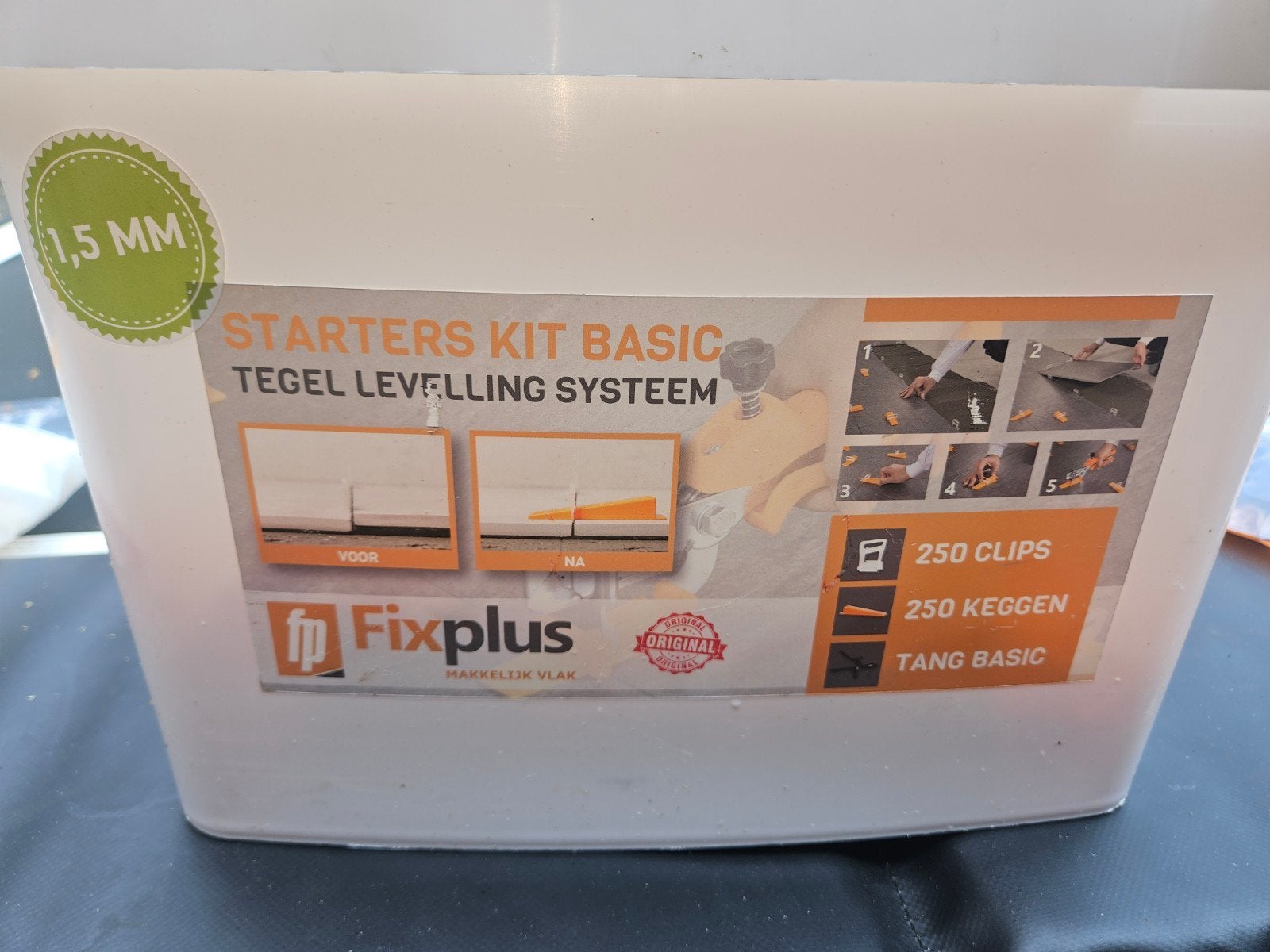 Fixplus Tegel Levelling Systeem Starter Kit Basic 1.5mm, Doe-het-zelf en Verbouw, Ophalen of Verzenden, Nieuw, Overige materialen