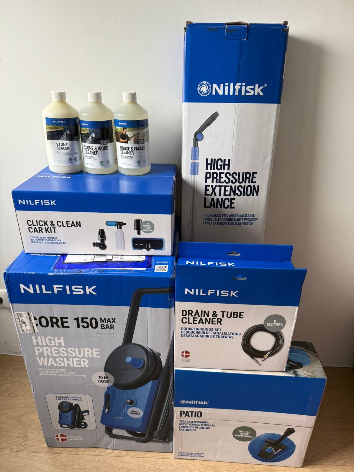 Nieuw! Nilfisk Core 150-10 Hogedrukreiniger Uitgebreide Set, Tuin en Terras, Hogedrukreinigers, Ophalen of Verzenden, Nieuw, Elektrisch