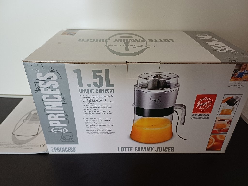 Princess elektrische Lotte Juicer - Citruspers NIEUW, Ophalen of Verzenden, Nieuw, Elektrisch, Citruspers