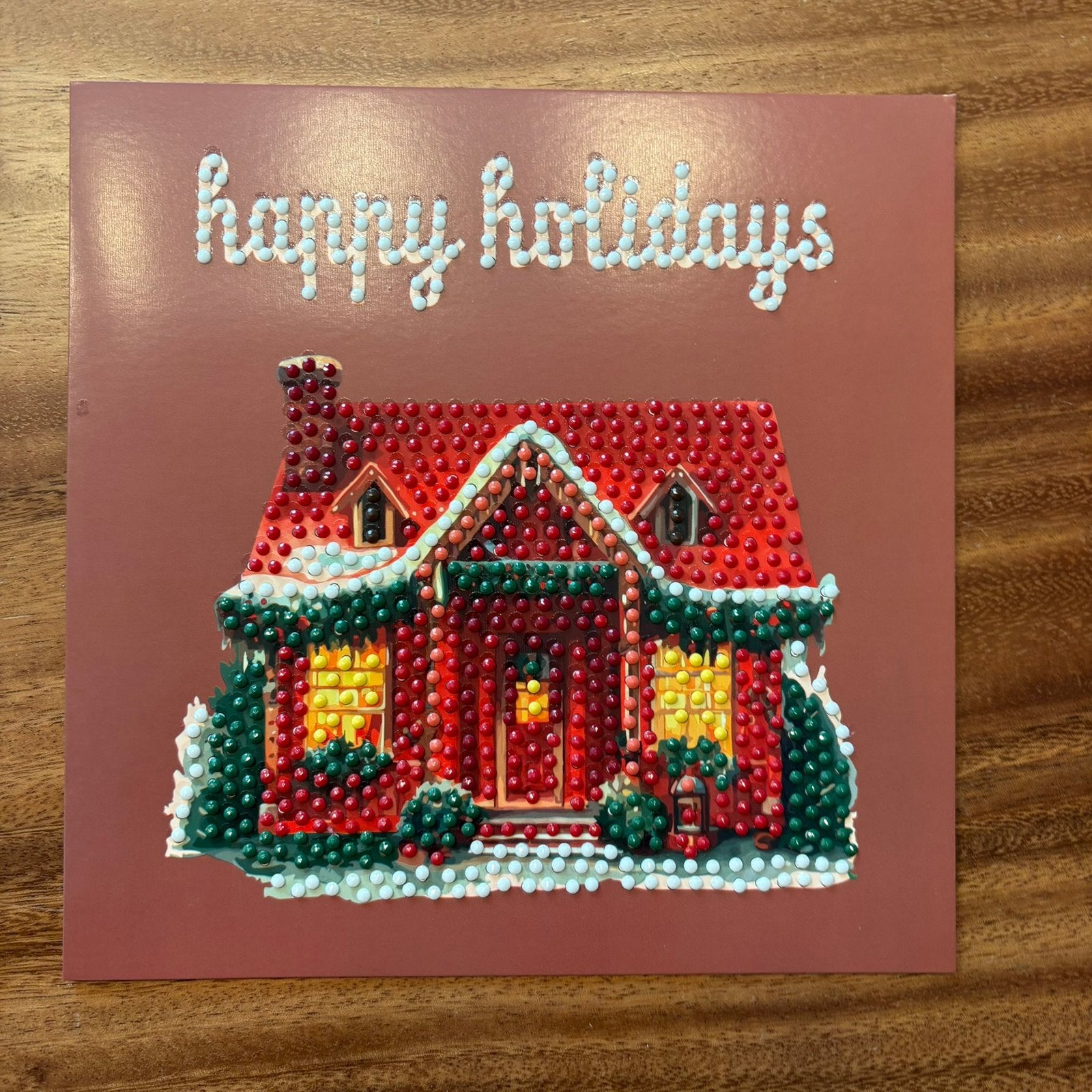 Diamond painting kerstkaart huis, Ophalen of Verzenden, Zo goed als nieuw, Kerst