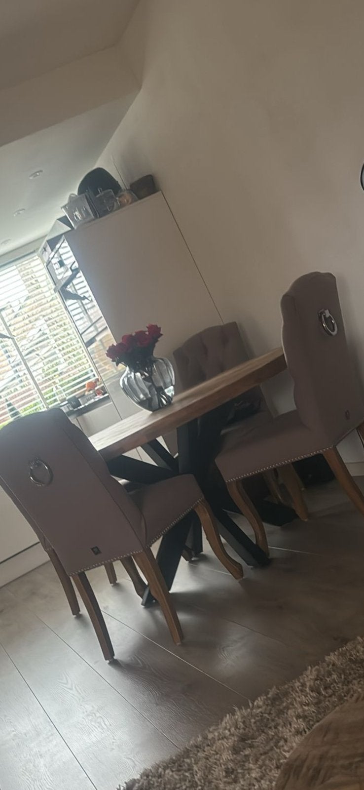 4 eetkamerstoelen, Huis en Inrichting, Complete eetkamers, Ophalen, Zo goed als nieuw, 4 tot 6 stoelen