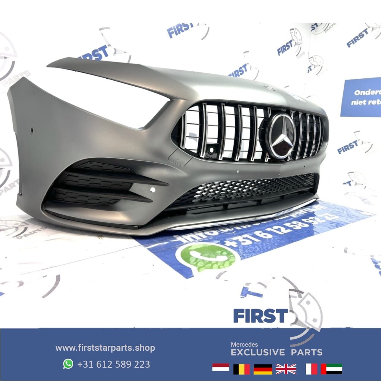 W177 V177 AMG VOORBUMPER ORIGINEEL Mercedes A Klasse 2018-20, Gebruikt, -, Voor, Ophalen of Verzenden