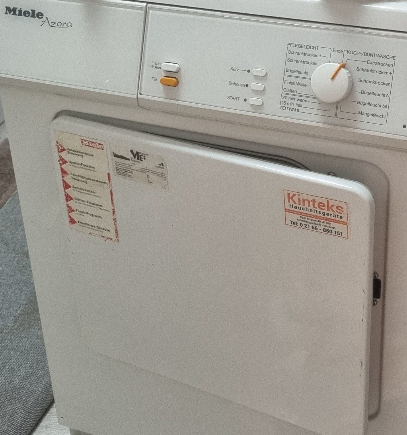 Miele Azora wasdroger - Betrouwbaar en efficiënt, Witgoed en Apparatuur, Wasdrogers, Ophalen, 6 tot 8 kg, Gebruikt, Voorlader