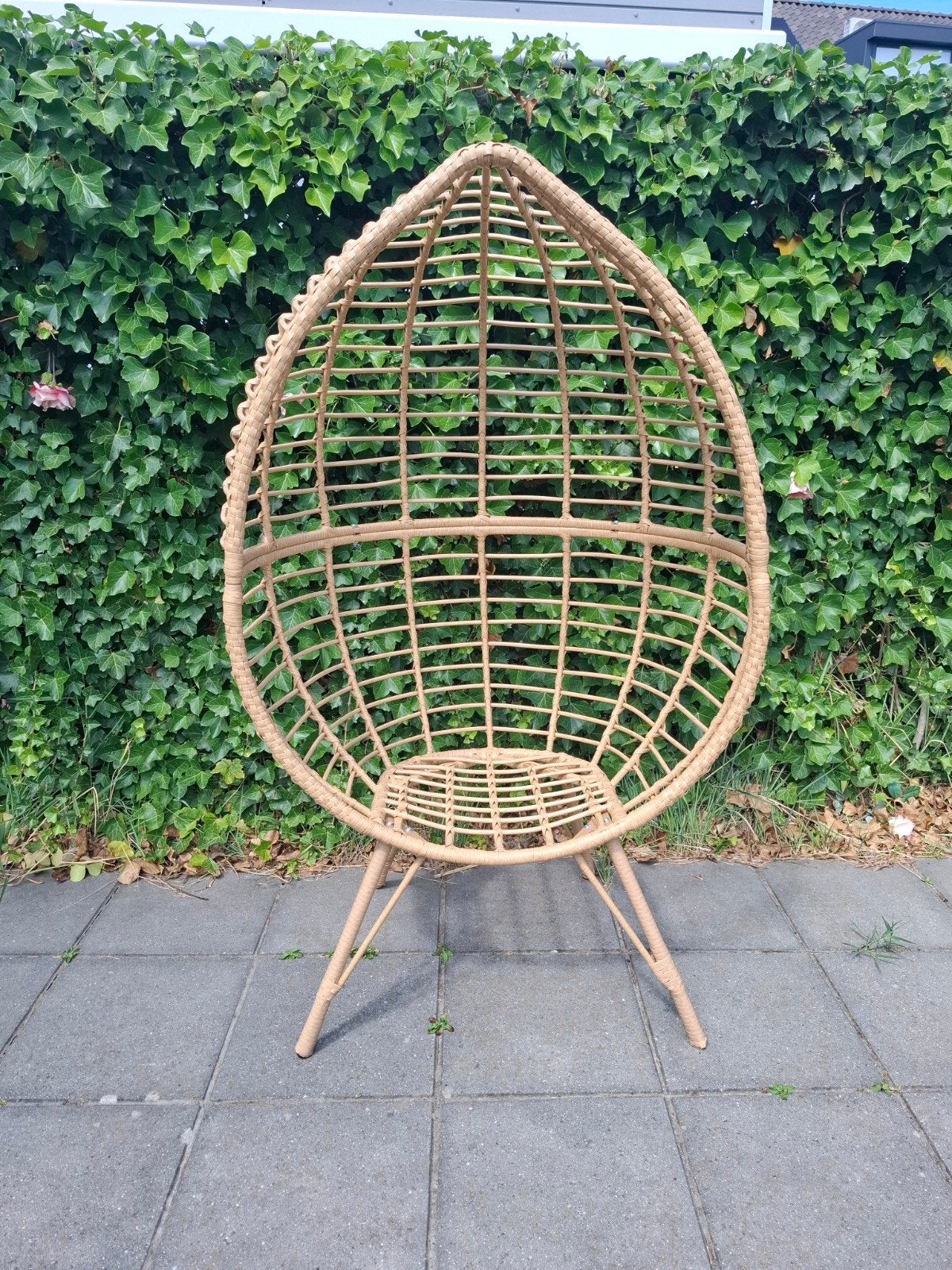 Stijlvolle rotan ei stoel voor binnen en buiten, Ophalen, Bohemian, Modern, Scandinavisch, Overige kleuren, Riet of Rotan