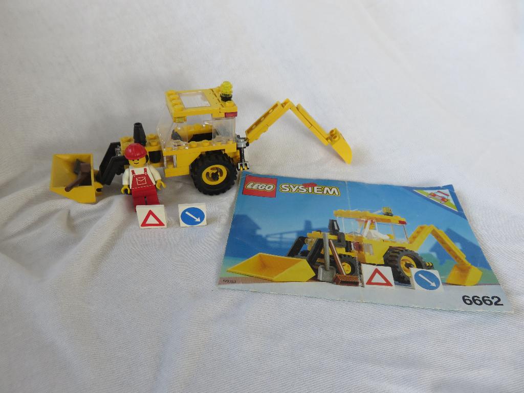 Lego classic town, set 6662 backhoe, Compleet, Lego, Ophalen of Verzenden, Complete set