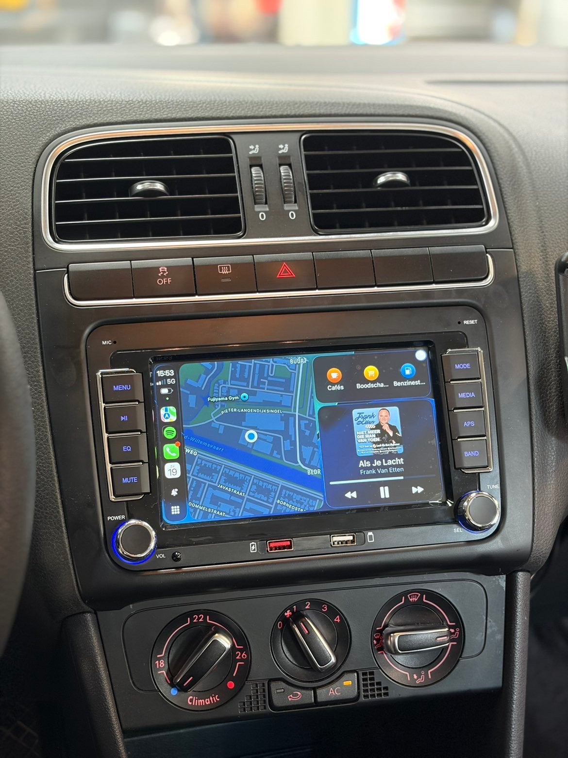 Apple carplay / radio scherm volkswagen / seat inc montage, Auto diversen, Ophalen of Verzenden, Zo goed als nieuw