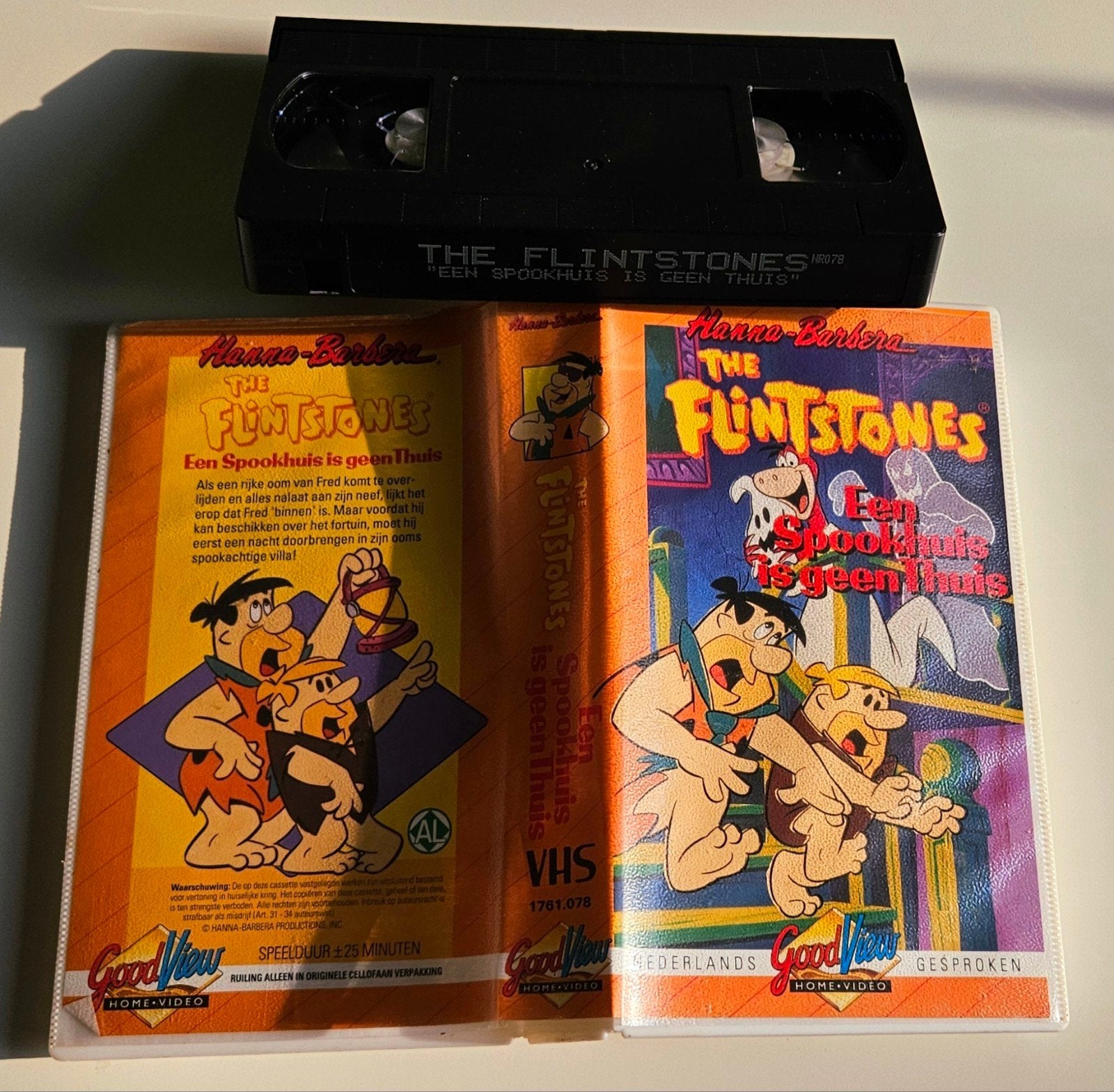 VHS The Flintstones: Een Spookhuis is Geen Thuis, Alle leeftijden, Ophalen of Verzenden, Gebruikt, Komedie