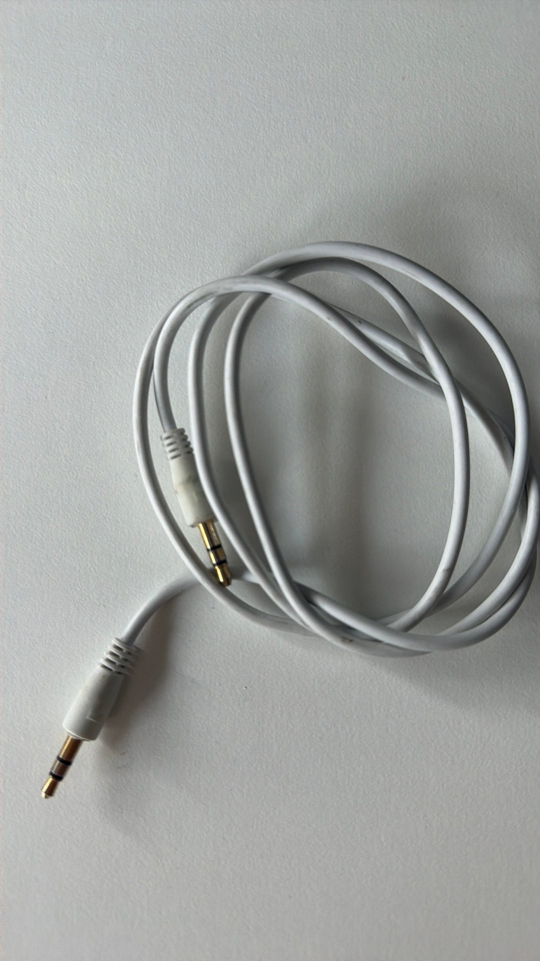 Witte 3.5mm Jack Audio Kabel - Aux Kabel, Ophalen of Verzenden, Gebruikt, Minder dan 2 meter, Overige kabels