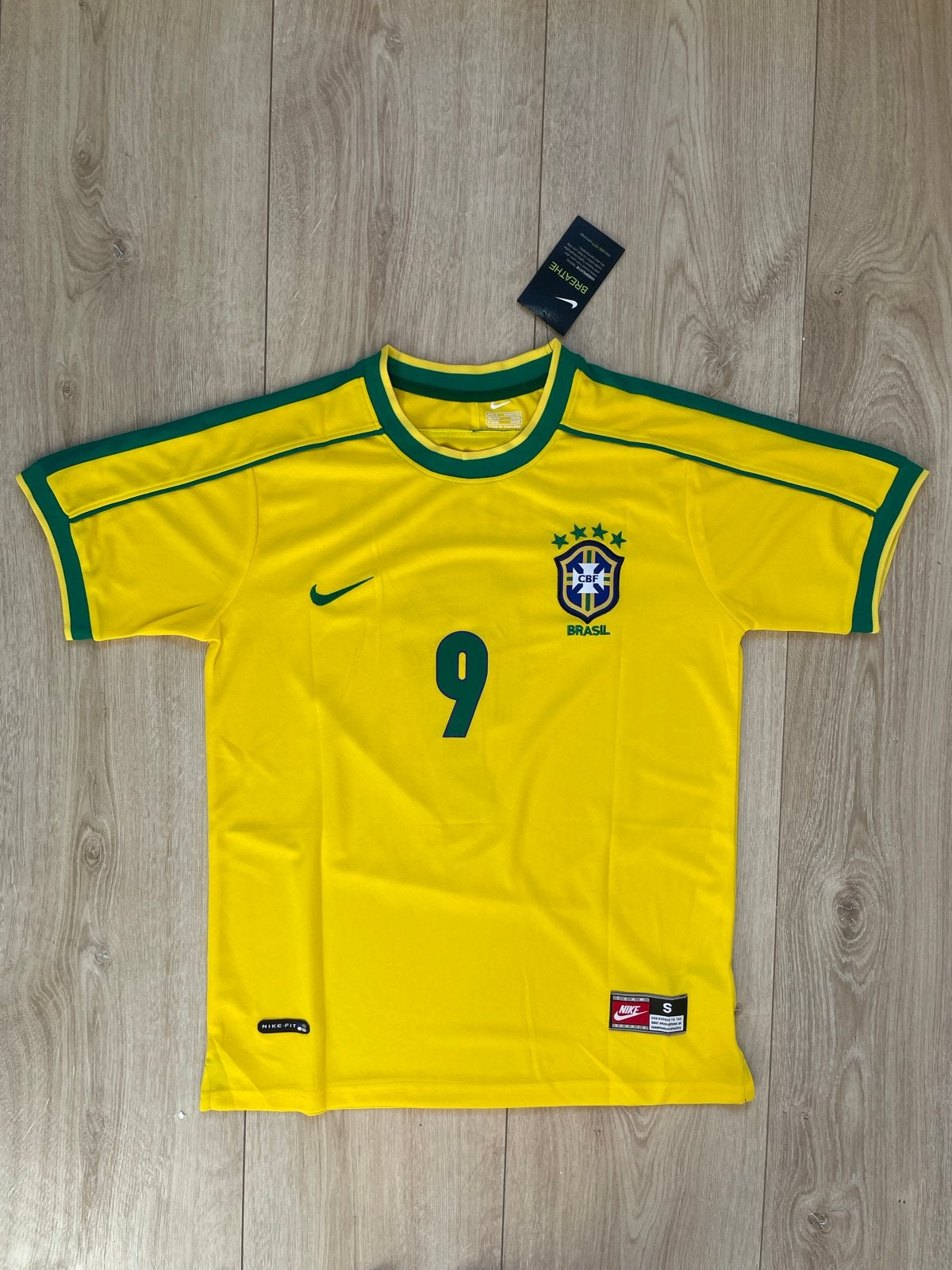 Nike Brazilië Thuisshirt Ronaldo #9 Maat S, Maat S, Ophalen of Verzenden, Nieuw, Shirt