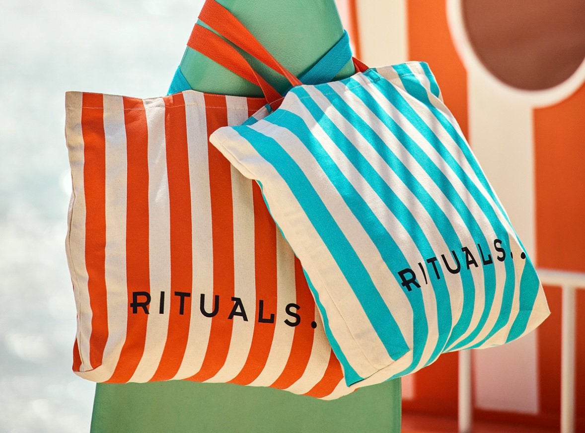 Nieuw Rituals Karma beach bag gestreept 2026 4x, Huis en Inrichting, Verzenden, Nieuw