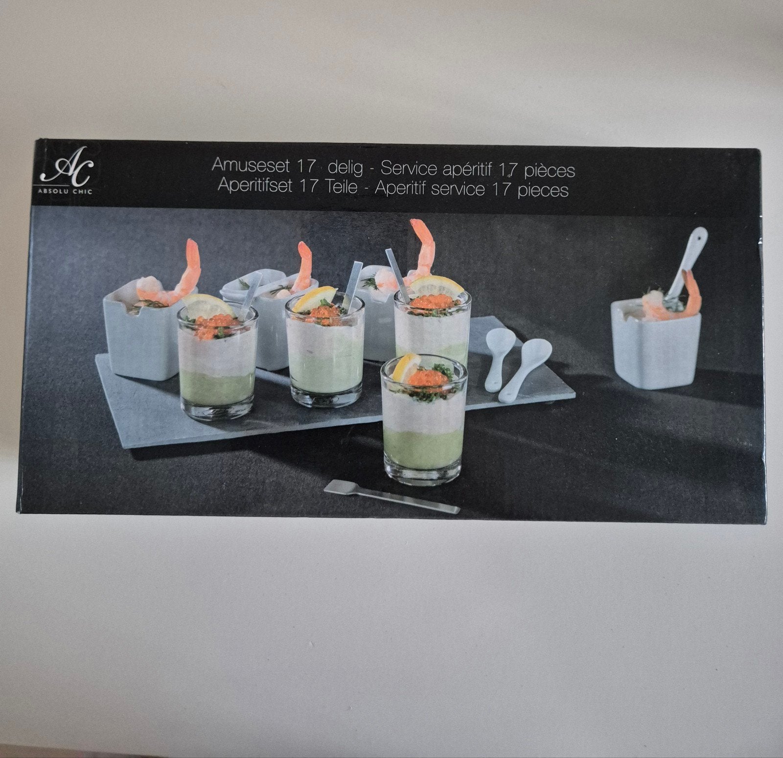 Absolu Chic 17-delige amuseset, Huis en Inrichting, Keramiek, Nieuw, Ophalen of Verzenden, Schaal of Schalen
