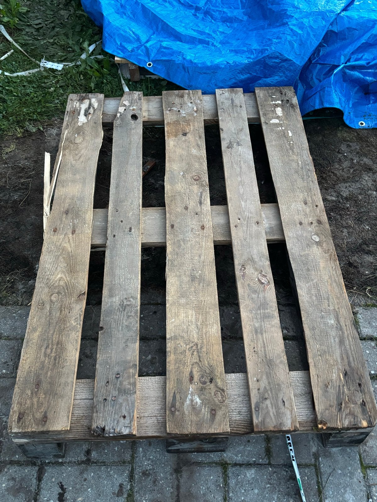 Gebruikte houten pallet, Ophalen, Gebruikt, 50 mm of meer, Pallet