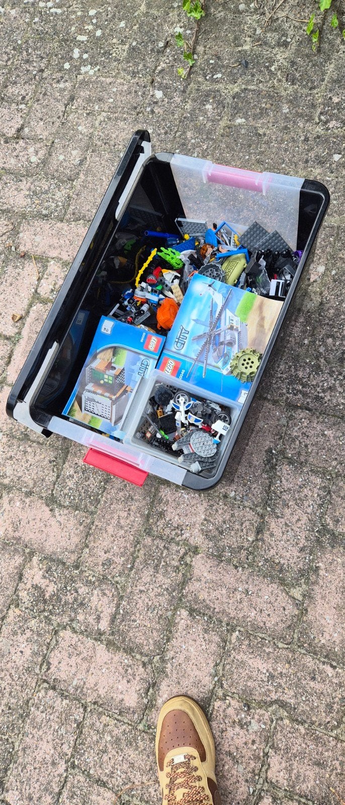 Bak met Technisch LEGO en LEGO Chima onderdelen, Gebruikt, Lego, Ophalen of Verzenden, Losse stenen