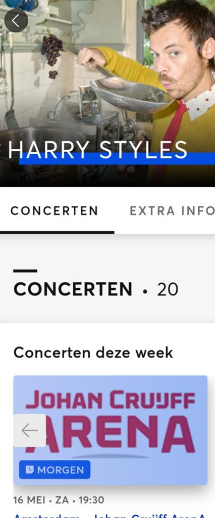 Harry Styles TOPPLEK VAK108! 199euro! 16mei2026 Bied/bel, Eén persoon, Mei
